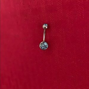 blue moon diamond belly ring